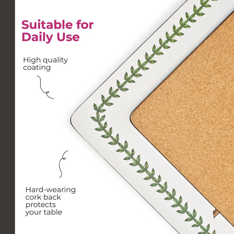 Pimpernel Botanic Garden Placemats (Set of 4), Hardboard Dining Table Mats - Cork-Backed, Heat-Resistant, Stain-Resistant (15.7"x11.7") - Unique Tableware for Formal Occasions - Image 5